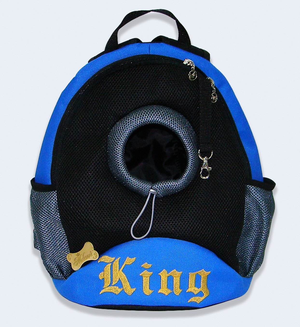 Рюкзак для животных Melenni Стандарт King М синий/черная сетка