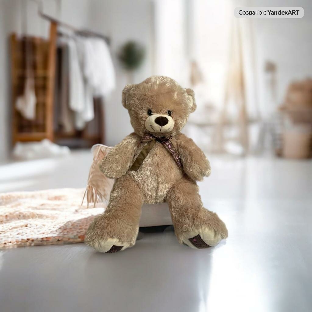 Мягкая плюшевая игрушка мишка медведь меджевонок антистресс на подарок для взрослых и детей 50 см