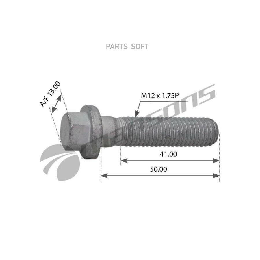 MANSONS 100569 100.569_болт! крестовины кардана M12x50\ Scania P300/400/500