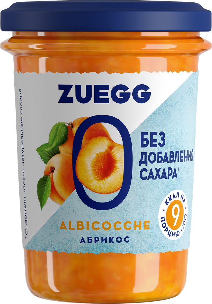 Конфитюр с пониженной калорийностью ZUEGG Абрикос, без сахара, 220г