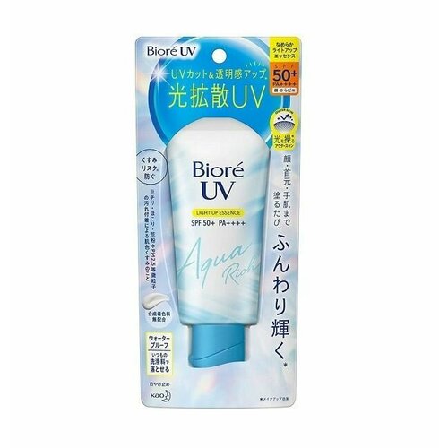 Светоотражающий суперлегкий матирующий солнцезащитный крем Biore UV Light Up Essence SPF 50 PA 70 гр 1399₽