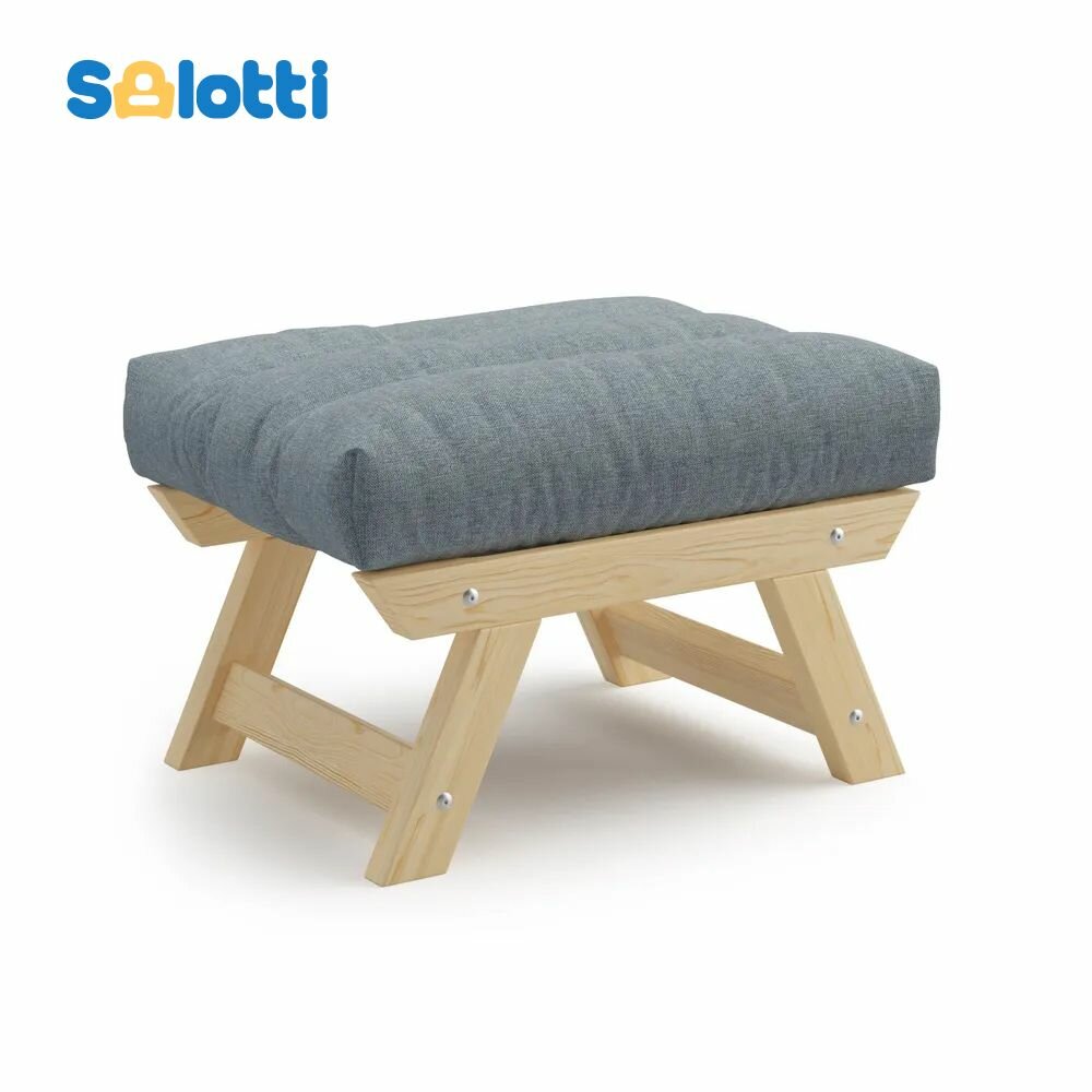 фото Пуфик Salotti европа рогожка Laguna тёмно-серый