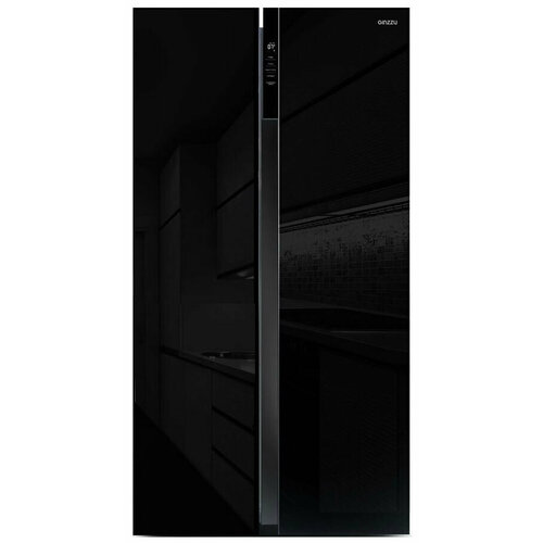 Холодильник Side by Side Ginzzu NFI-5212 черное стекло 13456700₽