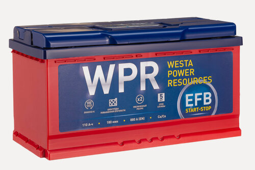 Изображение товара Автомобильный аккумулятор WPR "EFB" 6СТ-110 VLR (0) (арт.610120311)