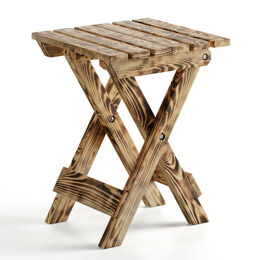 фото ДомаКлёво Табурет складной без покраски, 1 шт.