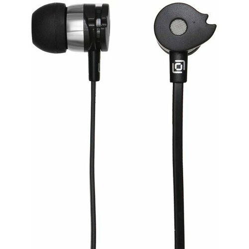 Гарнитура внутриканальные Оклик HS-S-210 12м черный проводные в ушной раковине D1B 990₽