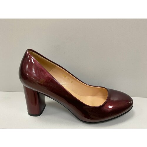 Туфли Bonavi, размер 38, бордовый melani туфли женские кожа лак каблук восьмигранник 1766 размер 37 цвет темно красный