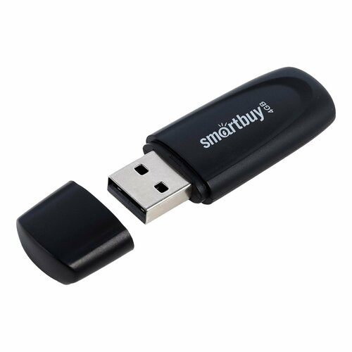 Флешка 4GB2SCK, 4 Гб, USB2.0, чт до 15 Мб/с, зап до 12 Мб/с, черная