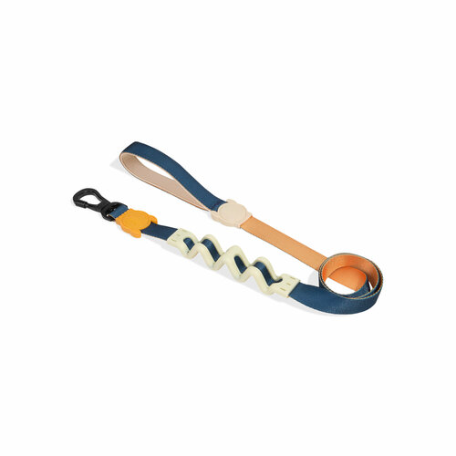 Амортизирующий поводок VOYAGE RUFF Zee.Dog (темно-зеленый / оранжевый / S / 120 см)