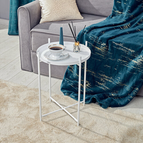 Столик кофейный Eva 376x376x52 см цвет белый 5268₽