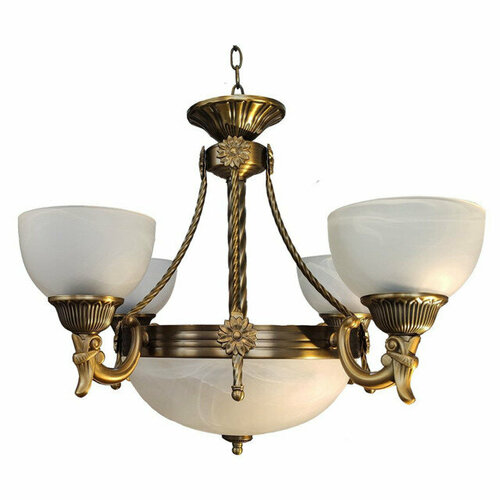 Люстра подвесная балтийский стиль бронза 7xе27 60вт металл бронза 34208₽