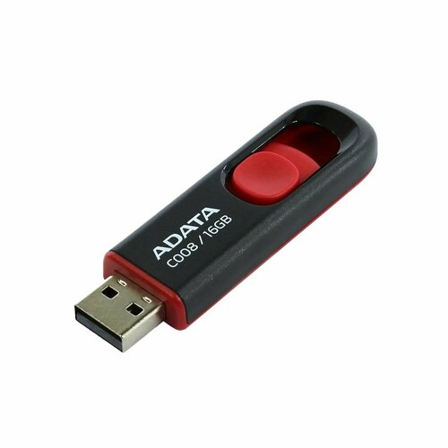 USB-флэшка A-Data C008, 16 Гб, черная/красная, 1 шт