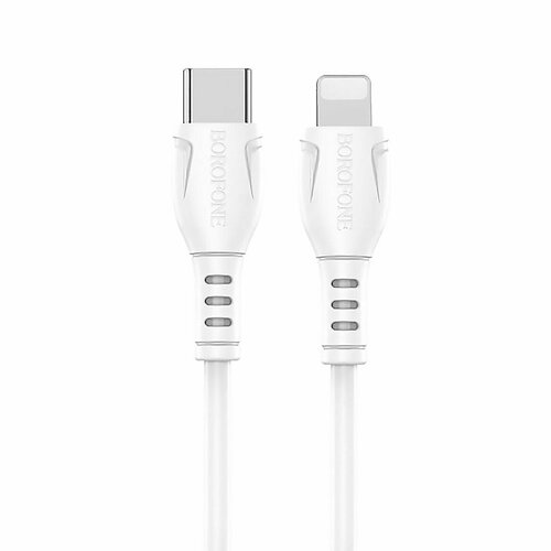 Кабель Type-C - Apple lightning Borofone BX51, 100см, 2.4A, белый, 1 шт кабель borofon bx51 usb type c to apple lightning 1 метр 12w белый