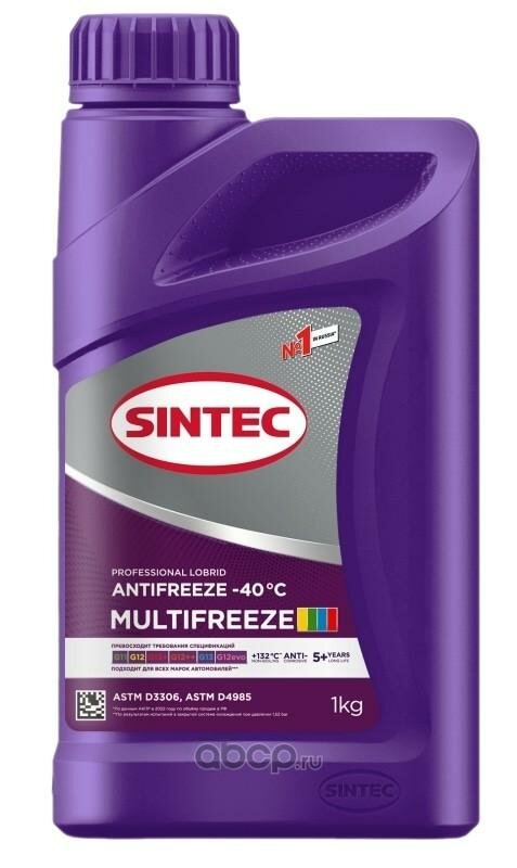 фото Антифриз Multifreeze фиолетовый 1кг Тип жидкости: антифриз Допуск производителя: G13 Цвет: фиолетовый Объём. л: 1 Температура замерзания: -40 Температура кипения: 110 Модель: Multifreeze G13 EAN-13: 4610015531039 Тип: жидкости охлаждающие Высота упаковки.