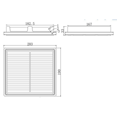 Фильтр воздушный NARICHIN NFK1332 350₽