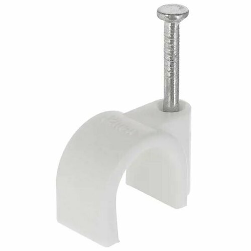 Скоба для кабеля 11 мм цвет белый 25 шт 449₽