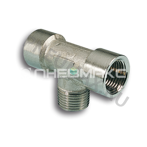 11201 PNEUMAX - Тройник T-образный с внутр-нар резьбой осевой G1-R1 3438₽