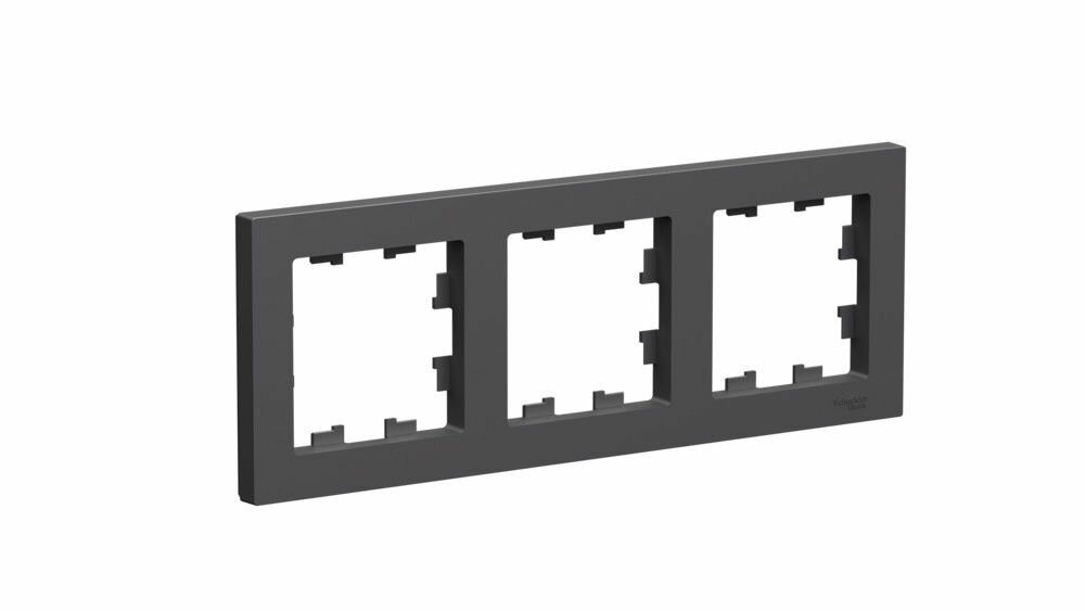 Systeme Electric AtlasDesign Базальт Рамка 3-ая, универсальная, ATN001403