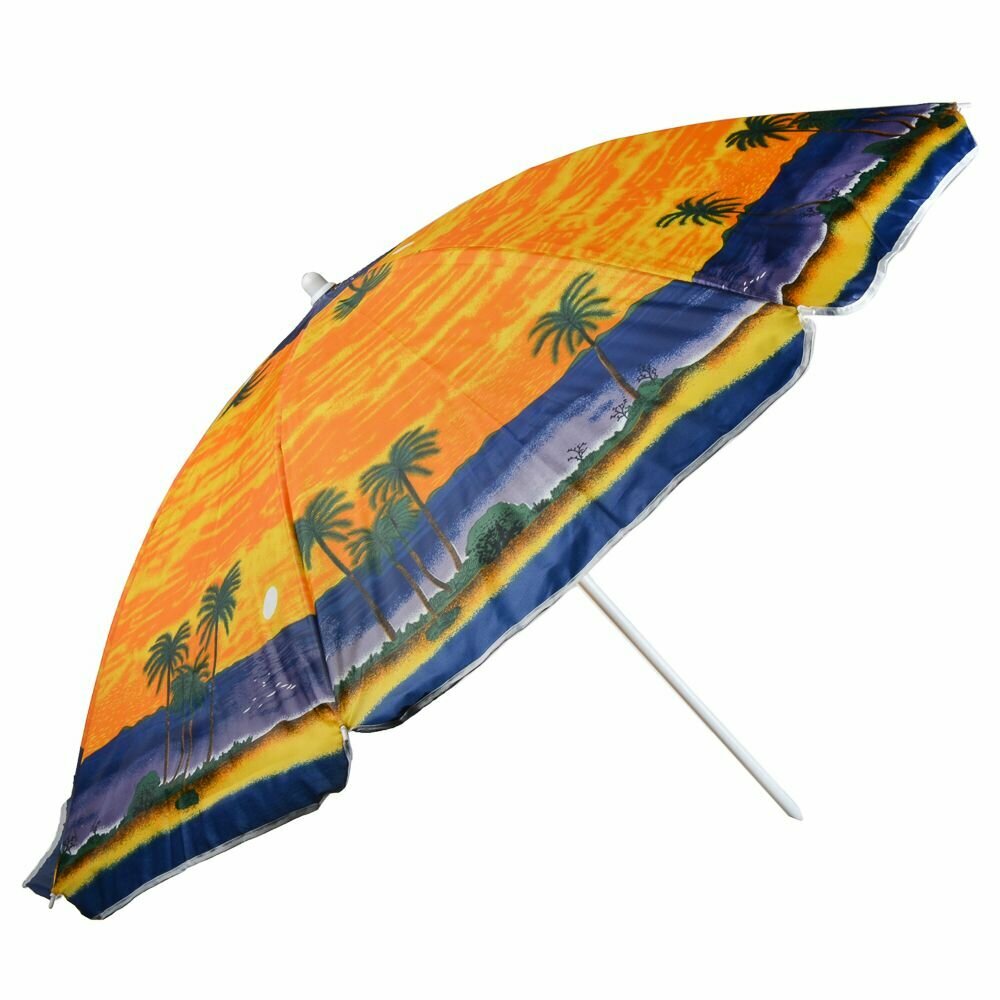 Зонт пляжный, Яркое лето, полиэстер, диаметр 160 см, высота 180 см, 19/22 мм стойка, в чехле
