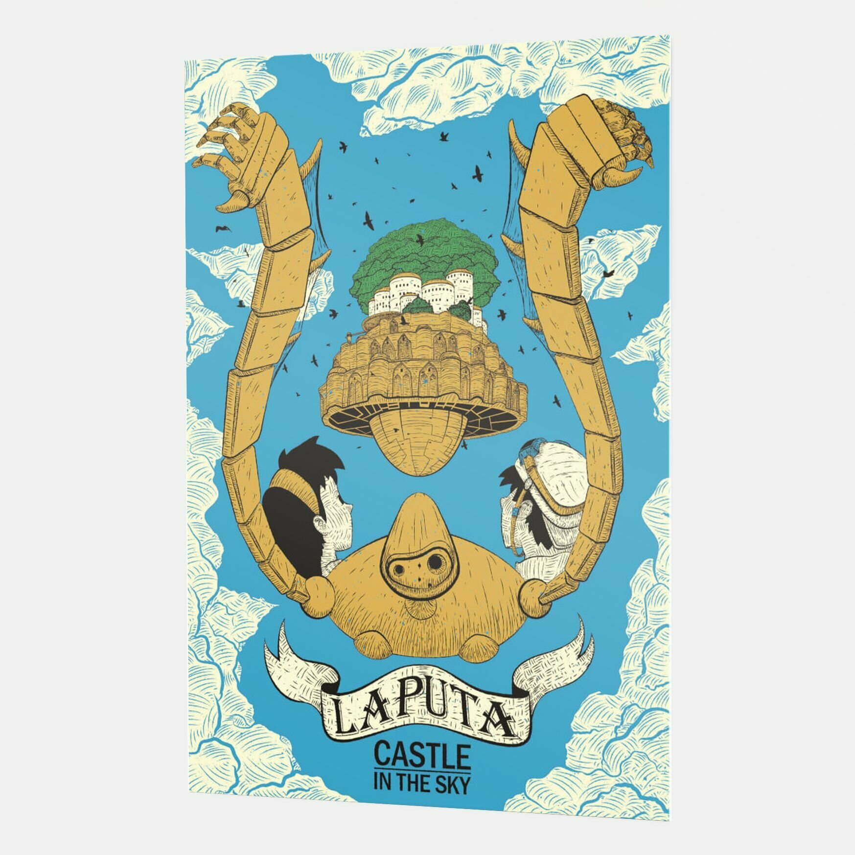 Интерьерный постер (плакат) 40x60 см. по аниме Небесный замок Лапута от Poster4me