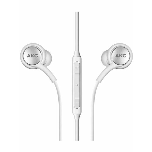 Наушники проводные с микрофоном белый 300₽