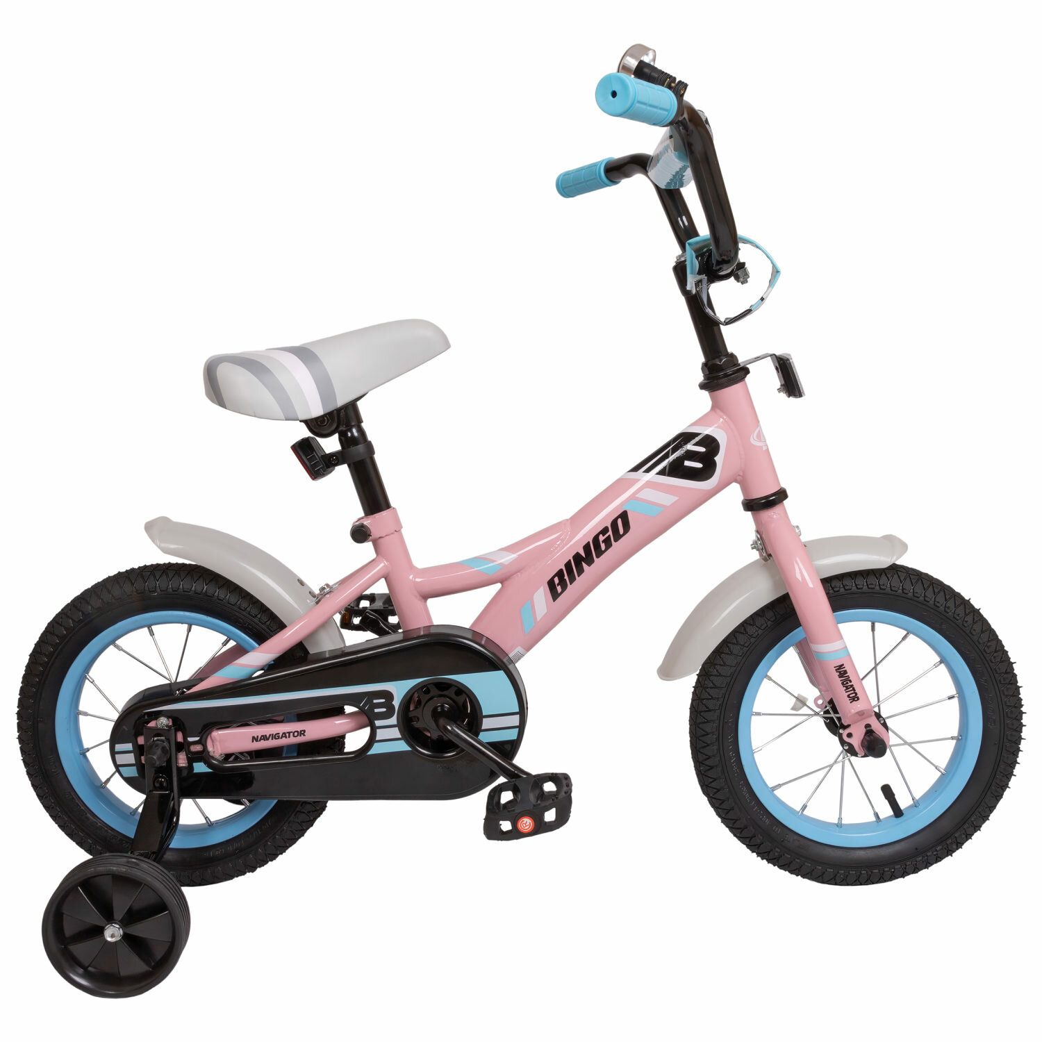 Велосипед детский Navigator BINGO 12 дюймов, четырехколесный, двухколесный, городской, для девочек, для мальчика