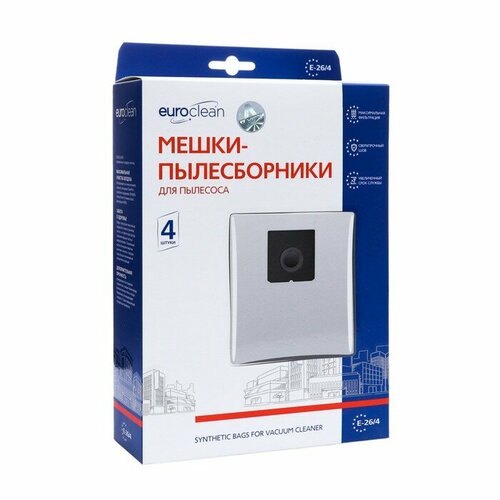 Мешок-пылесборник E-264 Euroclean синтетические для пылесоса 4 шт комплект из 6 шт 2495₽