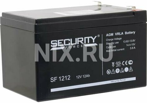 Характеристики модели Аккумуляторная батарея Security Force SF 1212 12В ...