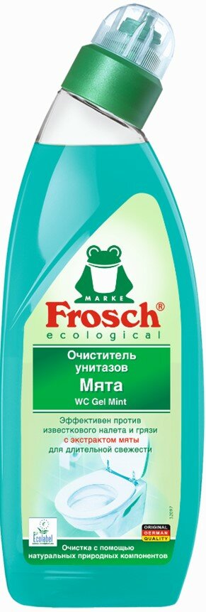 Frosch гель очиститель для унитазов Мята, 0.75 л