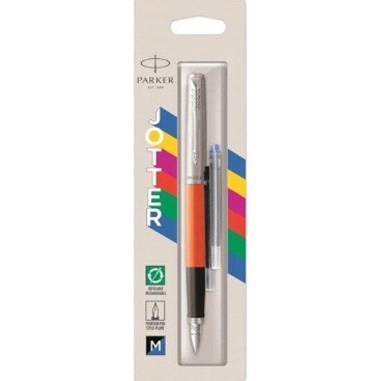 Ручка перьевая Parker Jotter Originals F60 (2096881) Orange CT M сталь нержавеющая блистер