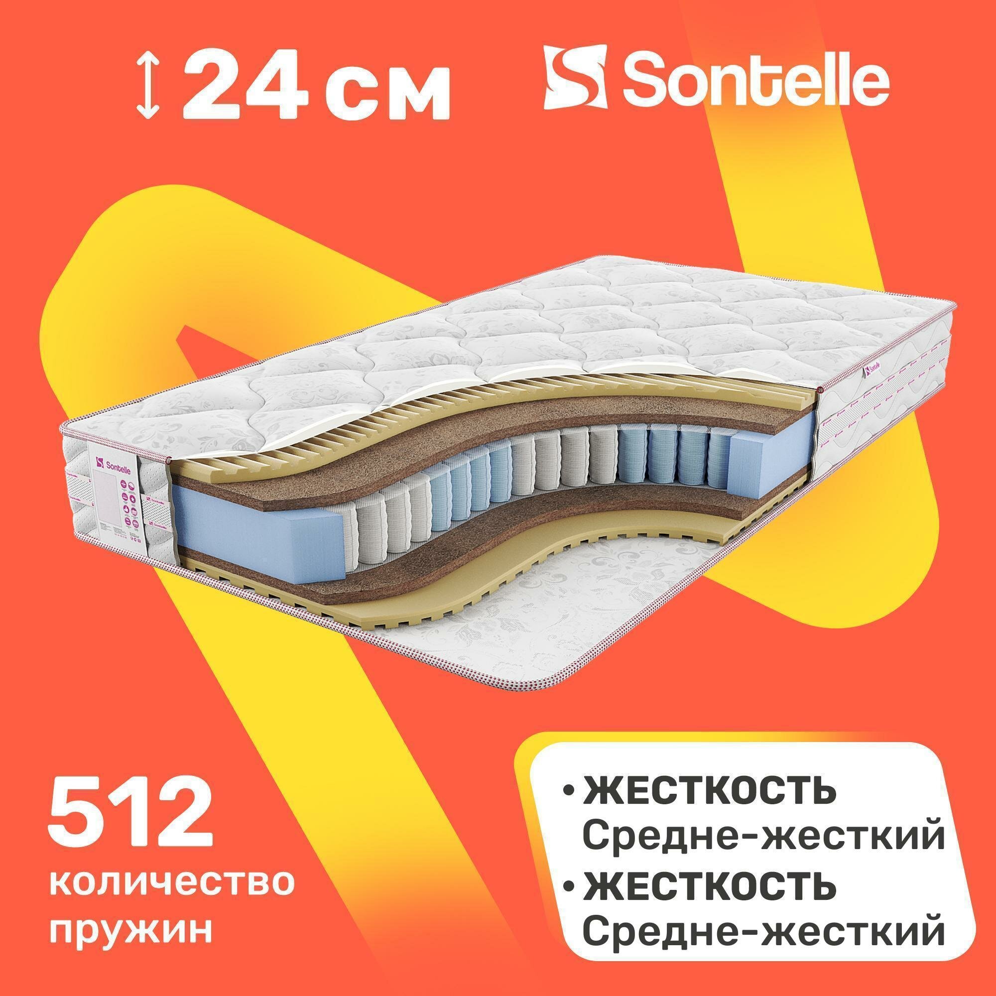 Матрас с независимыми пружинами Sontelle Vivre Castom energy 140x190