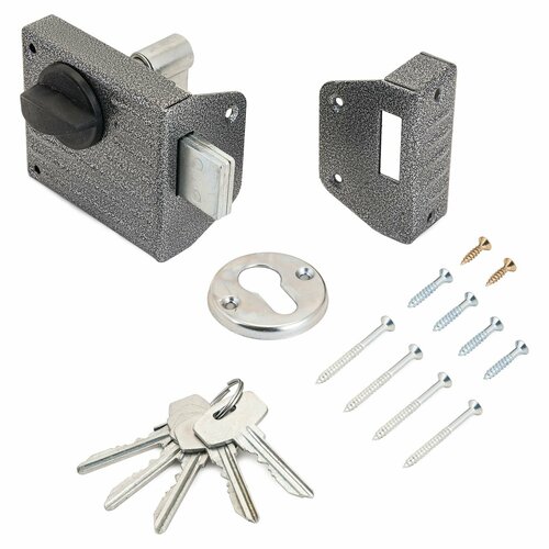 Замок дверной накладной Стандарт Россия ЗН1-21С серебро 1384₽