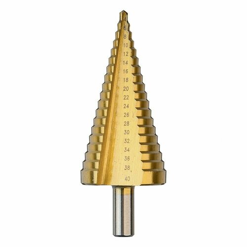 Сверло ступенчатое 4-40 мм 19 ступеней HSS-TIN Diamond Industrial 1770₽