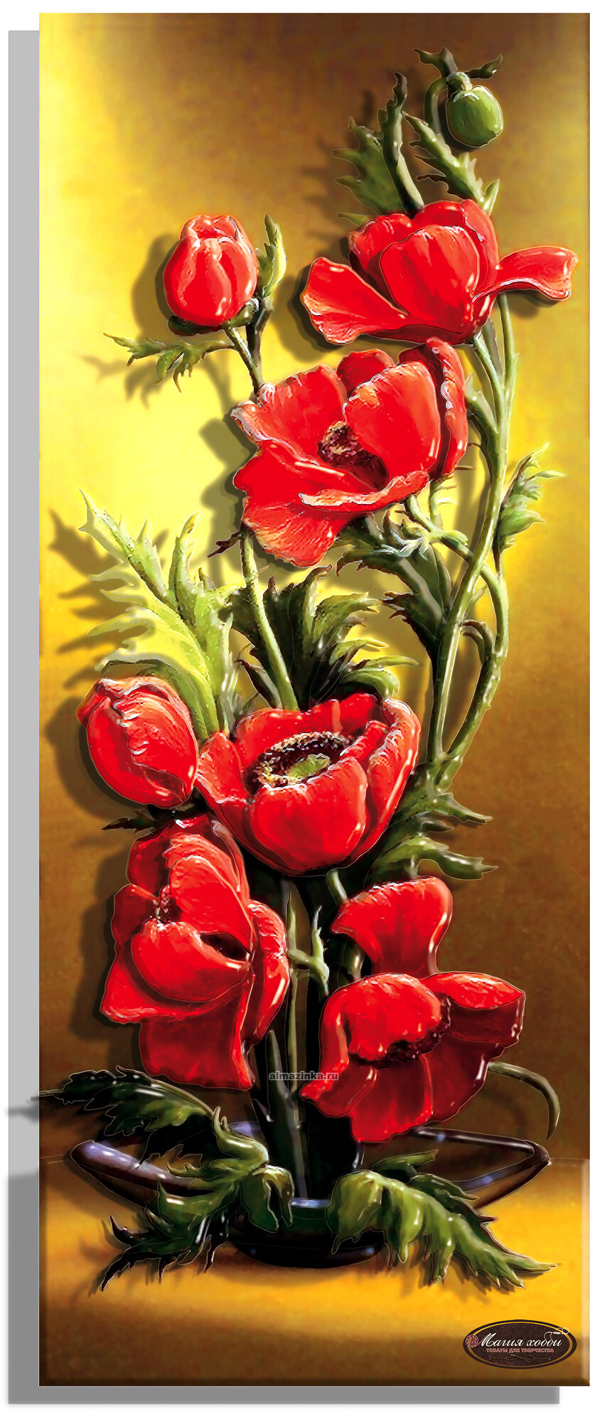 Папертоль Магия Хобби «Изящные маки» 20х50 см