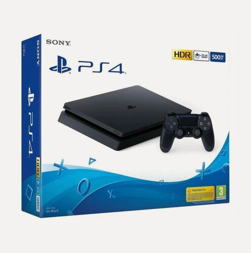 Изображение товара Игровая консоль Sony PlayStation 4 SlimI ростест I 3 года гарантия 500 Гб, Wi-Fi, HDMI, поддержка HDR