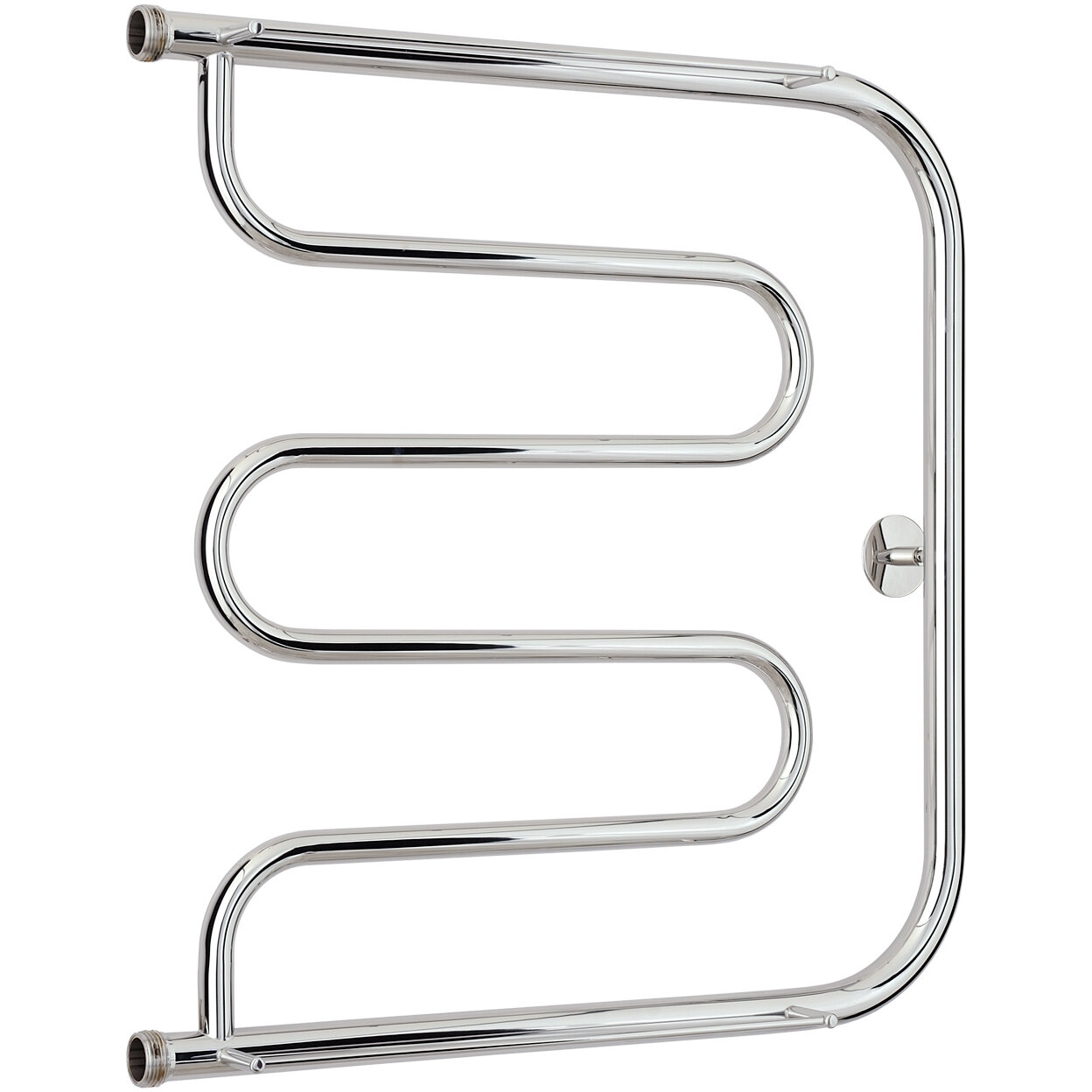 Полотенцесушитель водяной Стилье (Stilje) Тандем 2 полки 600х600 резьба-сгон 1″ Без покрытия 00016-6060