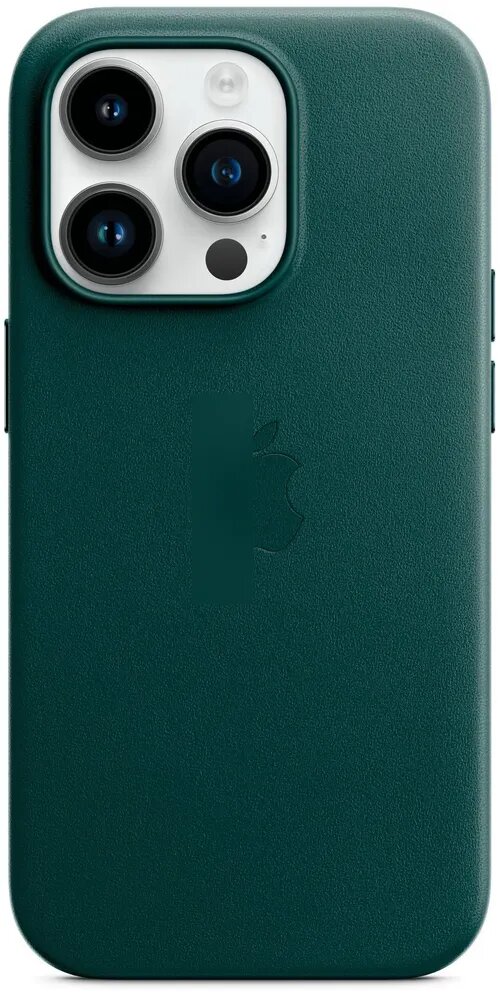 Кожаный чехол MagSafe для iPhone 16 Pro Forest Green / Leather Case with MagSafe для Айфон 16 Про / Зеленый