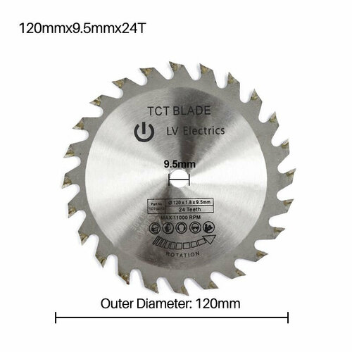 Пильный диск по дереву XCAN, 120х24Tx9,5мм