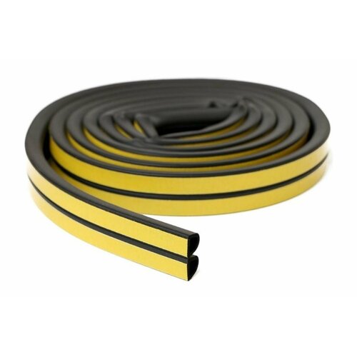 Уплотнитель самоклеящийся Trelleborg (Швеция) D-профиль 14*12 мм, черный, 6 метров . Утеплитель для дверей.