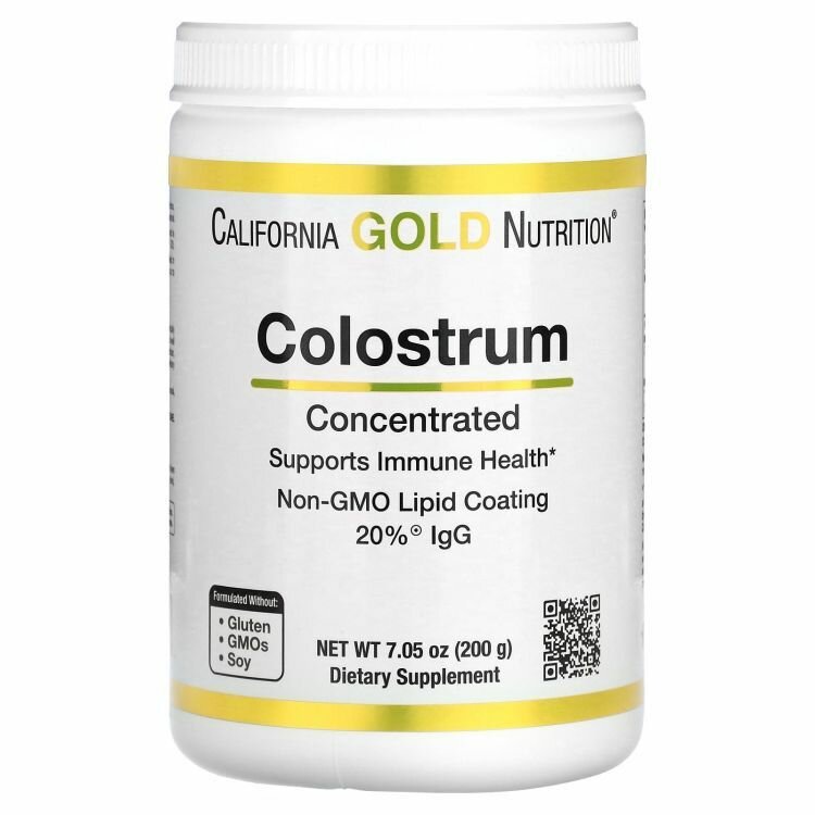 California Gold Nutrition Colostrum Powder Concentrated 200 г Концентрированное молозиво в порошке Колострум