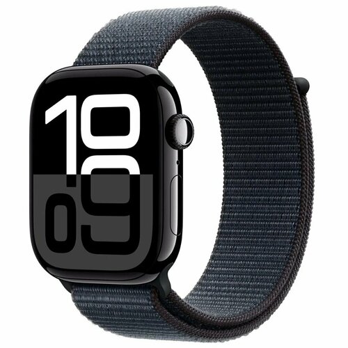 Умные часы Apple Watch Series 10 42mm Jet Black Aluminum Case Sport Loop Оne size 49790₽