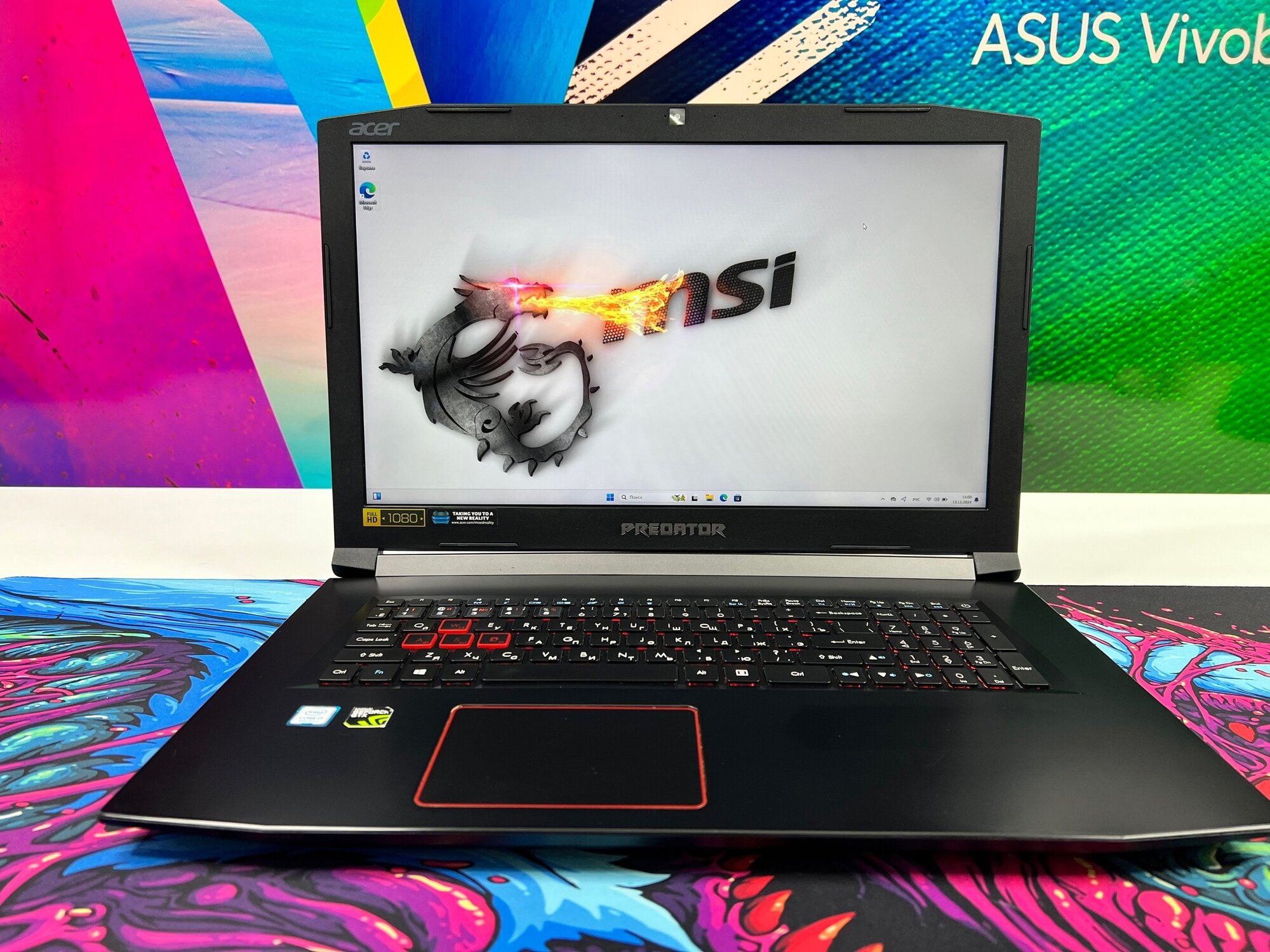 Игровой ноутбук Acer Predator ( 17.3 FULL-HD / Intel I7-8750H / GTX 1060 6GB / 16 GB Ram / M2 NVMe 256 GB RAM + 1 TB HDD ) PH317-52-70JC