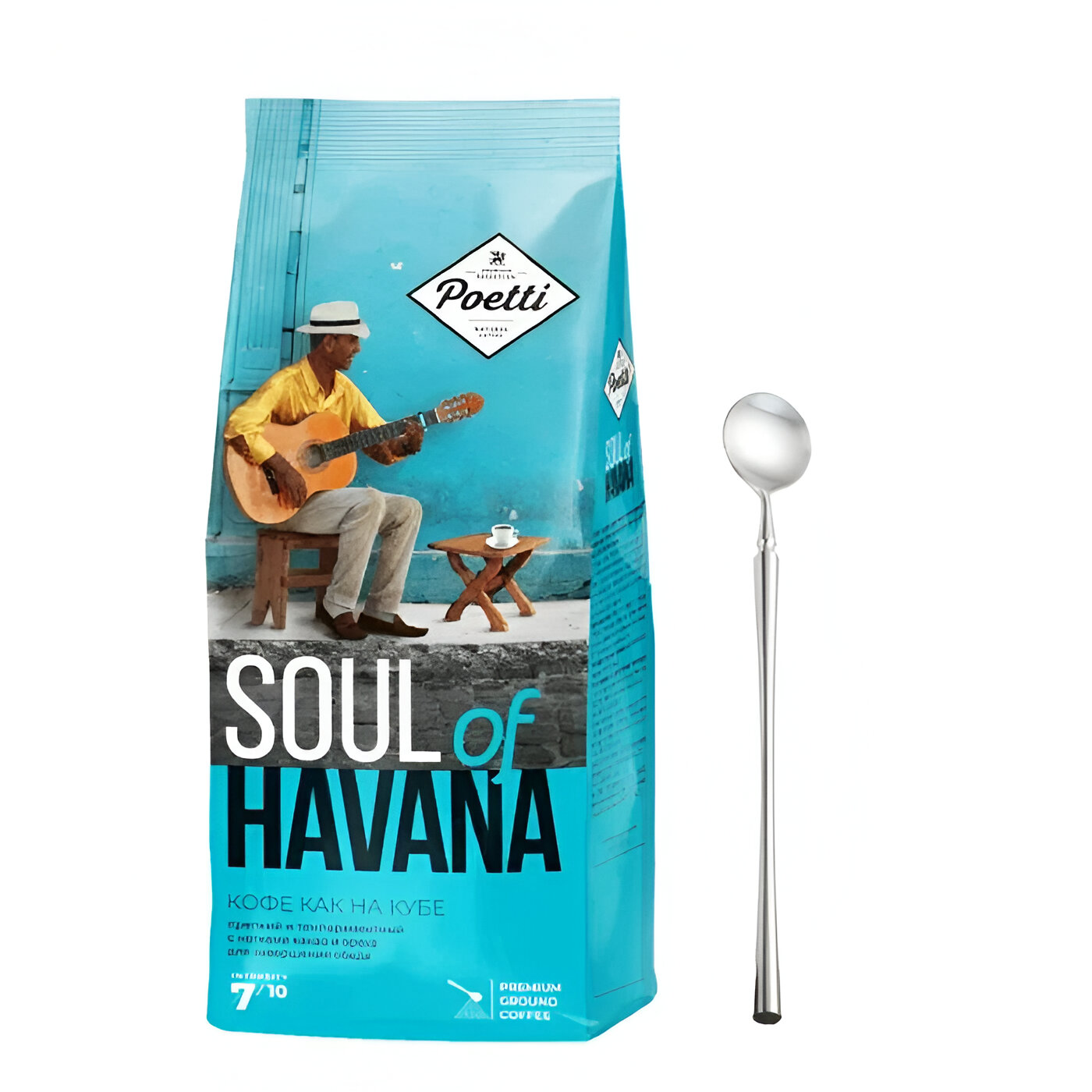 Кофе Poetti Soul Havana, в зернах, смесь арабики и робусты, 800 гр