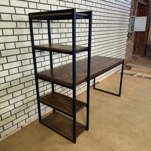 Изображение товара Стол стеллаж , стол со стеллажом , стеллаж со столом , письменный стол , стол лофт