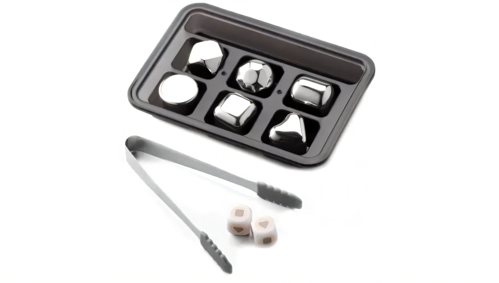 Изображение Охлаждающие камни для напитков Xiaomi Circle Joy Stainless Steel Quick Frozen Ice Cubes 6 шт. (CJ-BK02) Grey