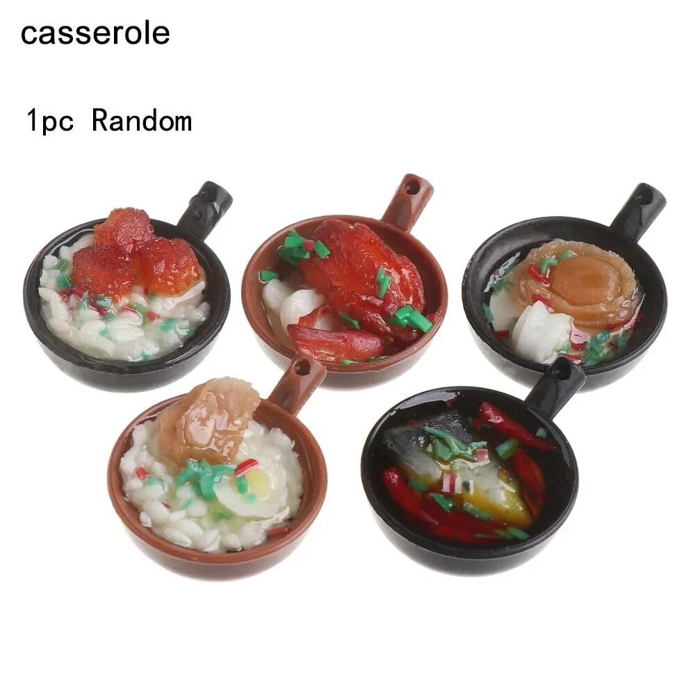 Миниатюрная пластиковая посуда для кукольного домика, casserole