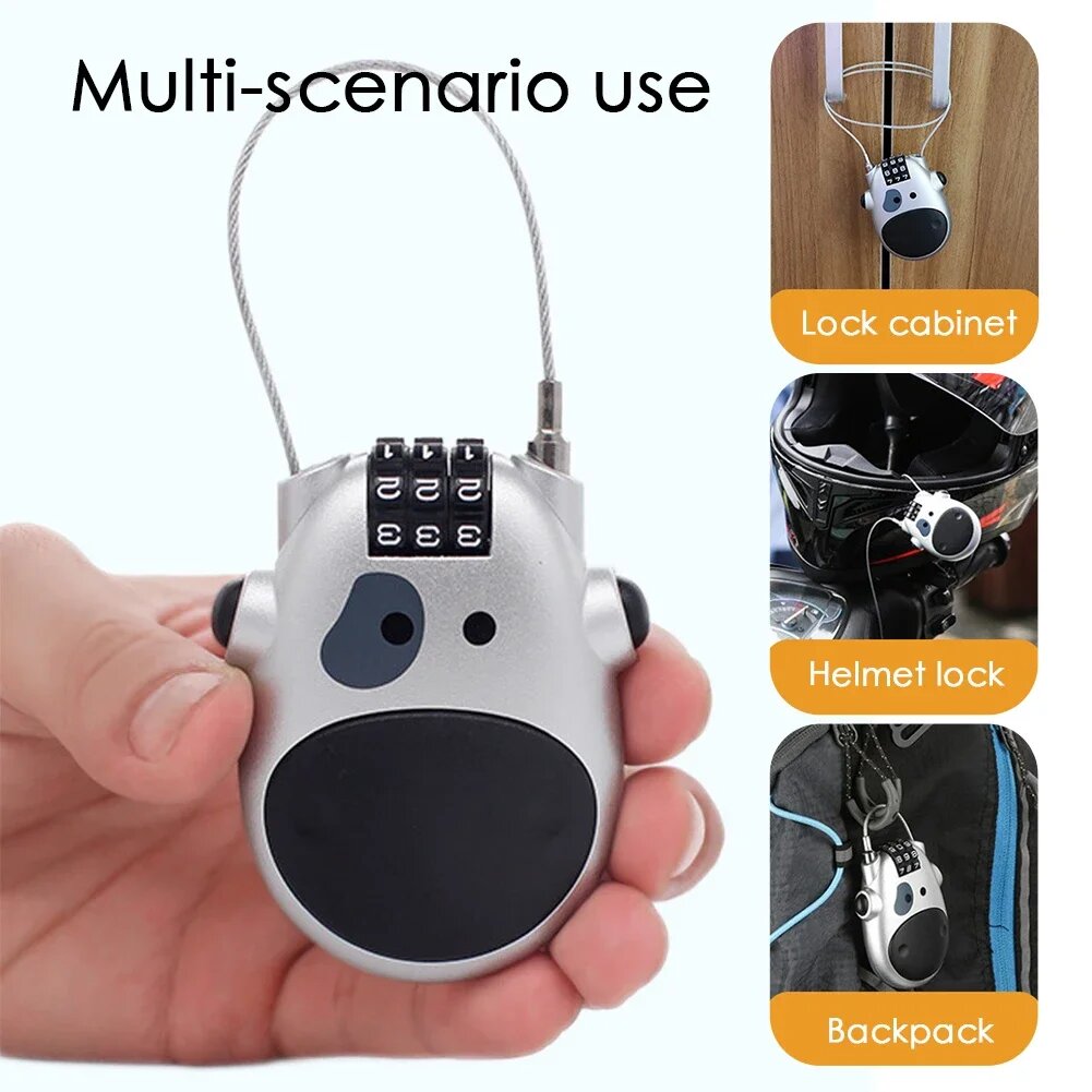 Замок для мотоциклетного шлема замок с кодом пароля телескопический стальной кабель комбинированный навесной замок Противоугонный замок на колесо аксессуары