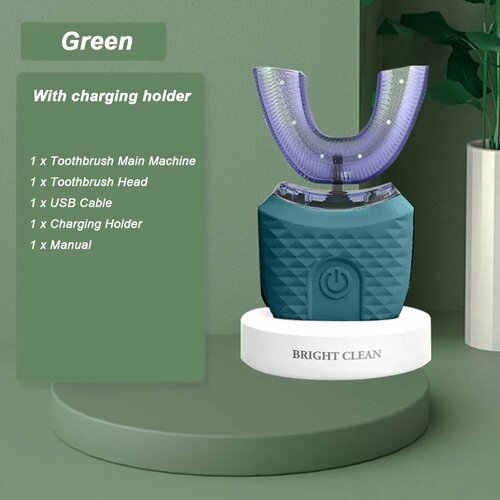 Ультразвуковая электрическая зубная щетка blue для взрослых Green With Holder 193100₽