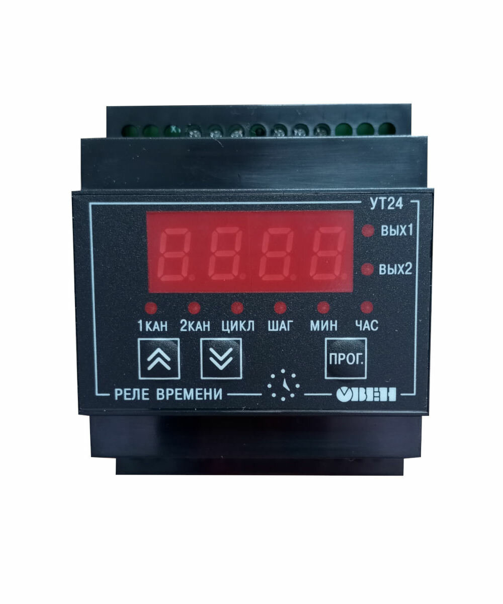 Таймер реального времени двухканальный овен УТ24-Д. Р (IP20,130.265 В) — фото 1