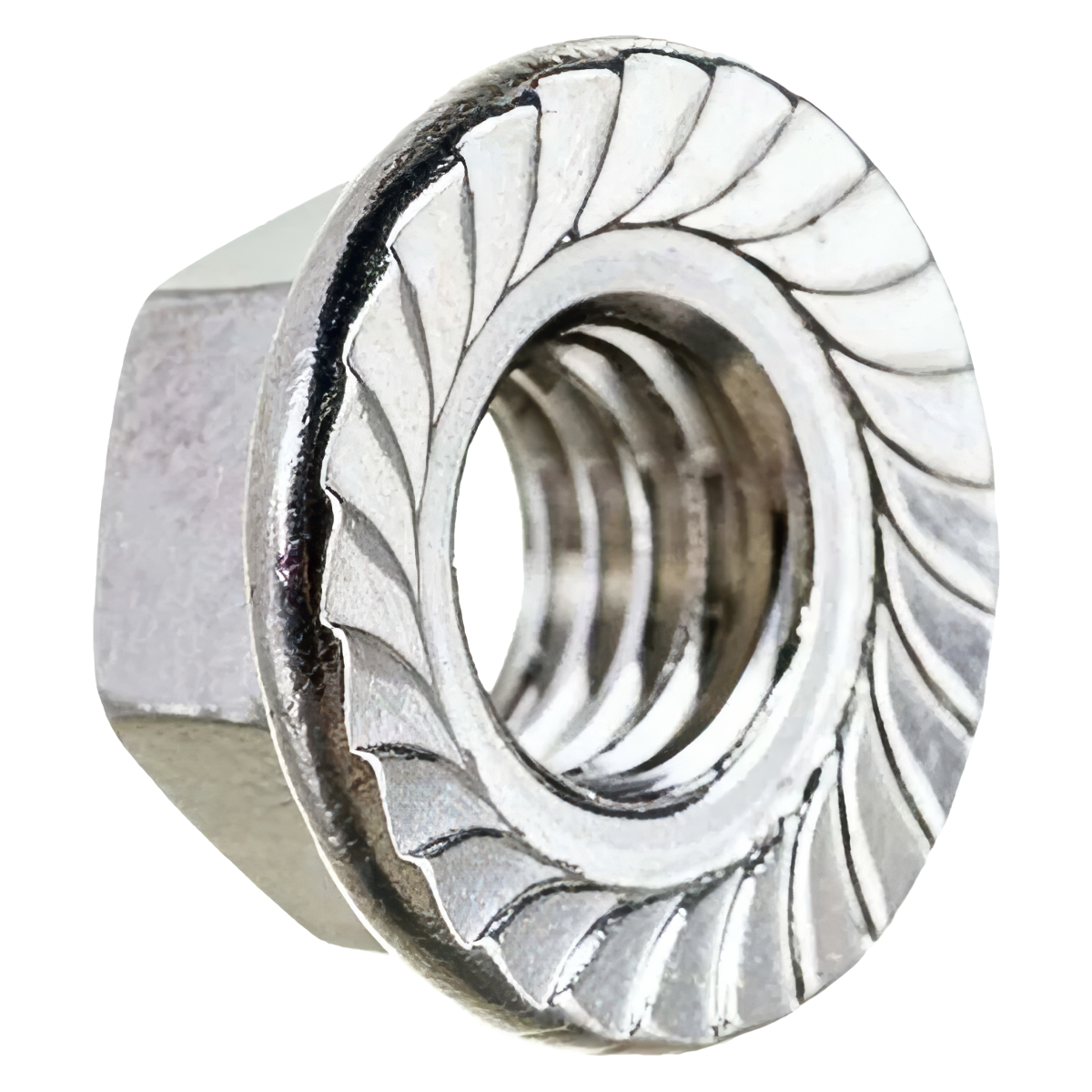 Гайка М10 с фланцем (шестигранная; оцинкованная; упак. кг)